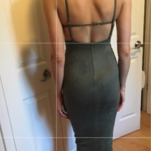 NWT Oh Polly Midi Suede Dress - Picture 7 of 8